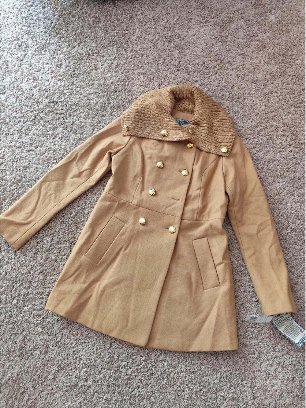 Green with Envy Women's Double Breasted Coat, Brown , Size Medium [COPY]